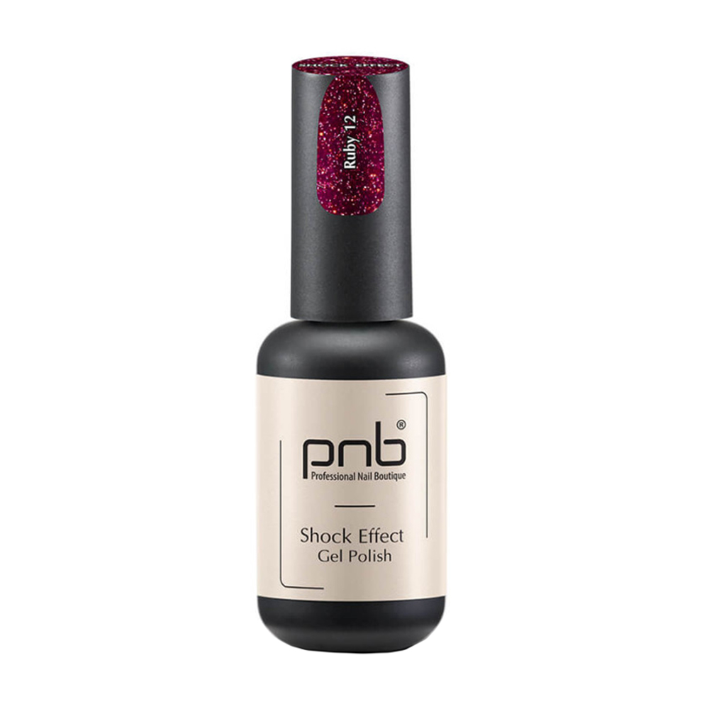 Гель-лак для нігтів PNB Shock Effect Gel Polish 12 Ruby, 8 мл