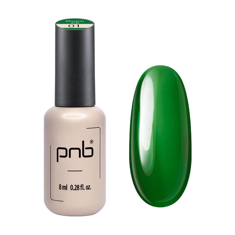 Вітражний гель-лак для нігтів PNB UV/LED Gel Polish Illusion 2.0, 01, 8 мл